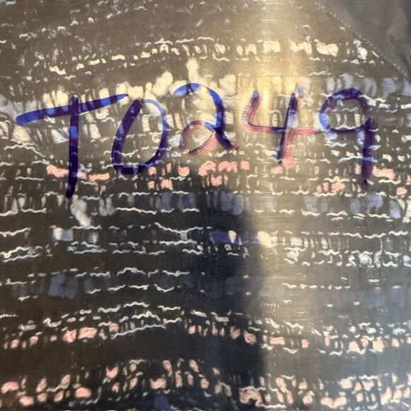 Diane Von Furstenberg Alberta Jacket Navy Multicolor Tweed Size 8 - Picture 14 of 14